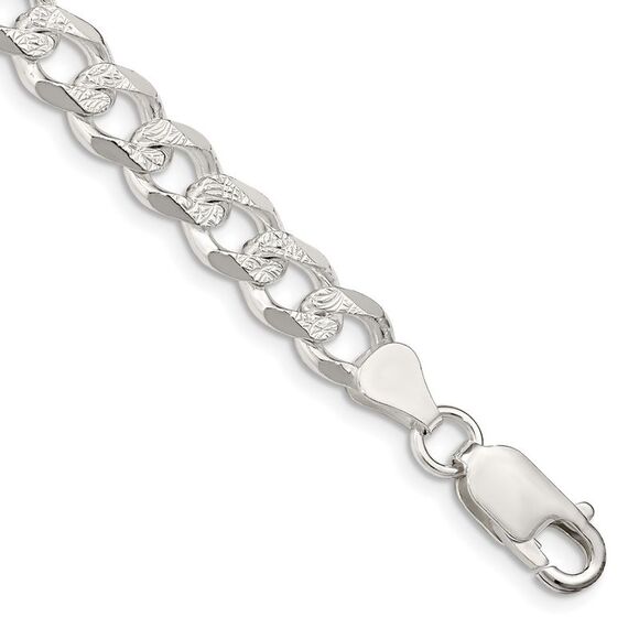 アクセサリー KAZU Kazi Luxury Sterling Silver 7.5mm Pav‚ Curb Chain